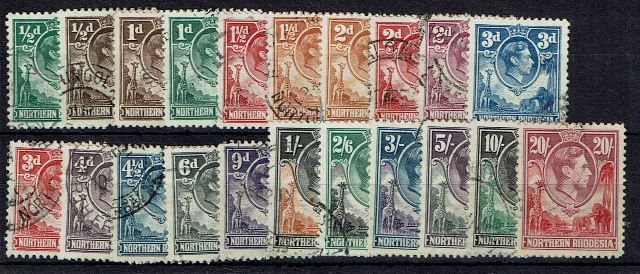 Image of Northern Rhodesia/Zambia SG 25/45 FU British Commonwealth Stamp